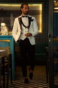 Larson Slim Fit White Tuxedo