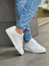 Load image into Gallery viewer, Benson Staple Detailed Eva Sole White Sneakers
