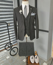 Load image into Gallery viewer, Riley Slim Fit Black Striped Suit
