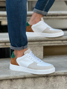 Benson Eva Sole Suede White Detailed Sneakers