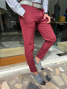 Morrison Slim Fit Red Pants