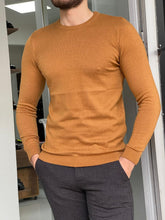 Load image into Gallery viewer, Carson Slim Fit Tobacco Sweater
