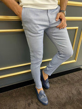 Load image into Gallery viewer, Luke Slim Fit Blue Trouser
