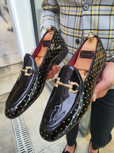 Load image into Gallery viewer, Shelton Sardinelli Buckle Detailed Black Leather Shoes
