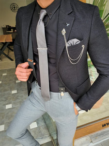 Mason Slim Fit Special Edition Black Blazer