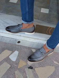 Lucas Sardinelli Special Edition Grey Buckle Detailed Shoes