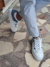 Load image into Gallery viewer, Lucas Sardinelli Eva Sole White &amp; Blue Sneakers
