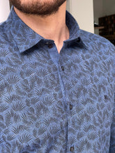 Load image into Gallery viewer, Carson Slim Fit Indigo Patterned Shirt
