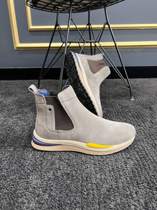 Evan Custom Designed Beige Suede Boots
