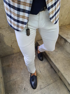 Genova Slim Fit White Jeans