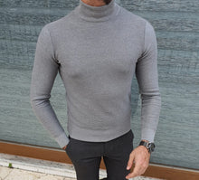 Load image into Gallery viewer, Mont Slim Fit Grey Turtleneck
