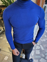 Load image into Gallery viewer, Henry Slim Fit Parliament Blue Sweater
