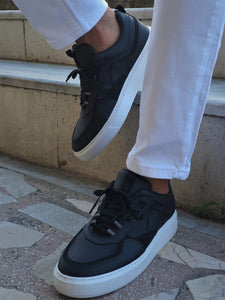 Max Sardinelli Eva Sole Lace up Matte Black Sneakers