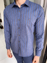 Load image into Gallery viewer, Carson Slim Fit Indigo Shirt
