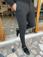 Load image into Gallery viewer, Trent Slim Fit Side Pocket Black Trouser
