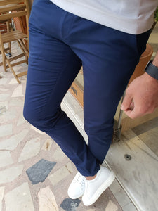 Jason Slim Fit Side Pocket Cotton Indigo Pants