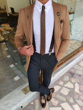 Load image into Gallery viewer, Kyle Slim Fit Special Edition Beige Woolen Blazer only
