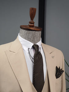 Vince Slim Fit BiStretch Biege Suit