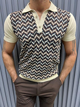 Load image into Gallery viewer, Noah Slim Fit Beige Patterned Knitted Tees
