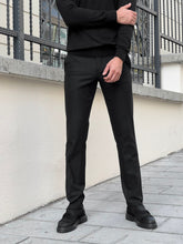 Load image into Gallery viewer, Naze Slim Fit High Quality Black Patterned Anthracite Pants
