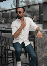 Load image into Gallery viewer, Jones Slim Fit Italian Collar Beige Cotton Shirt
