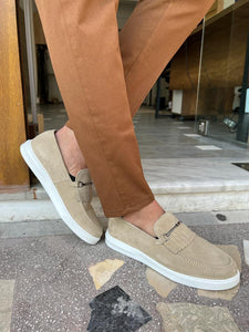 Lars Special Design Suede Beige Casual Shoes