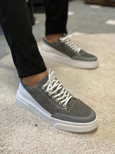 Load image into Gallery viewer, Grant Special Edition Eva Sole Leather Grey Sneakers
