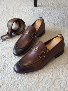 Ross Sardinelli Inject. Leather Brown Leather Shoes