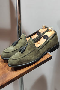 Perry Sadinelli Green Suede Leather Loafer