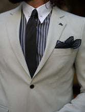 Load image into Gallery viewer, Phil Slim Fit Mono Collared Off White Blazer
