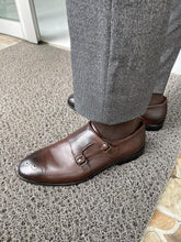 Load image into Gallery viewer, Reese Special Edition Double Buckled Brown Classic Leather Shoes
