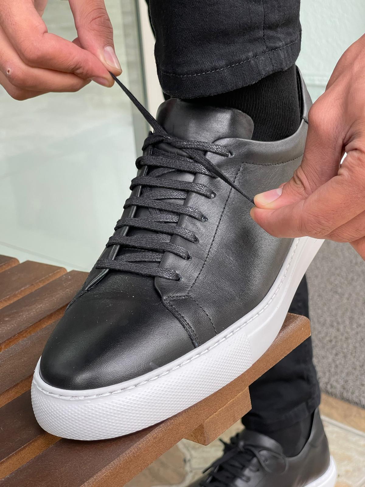 Reese Special Edition Eva Sole Lace-up Black Sneakers – MCR TAILOR