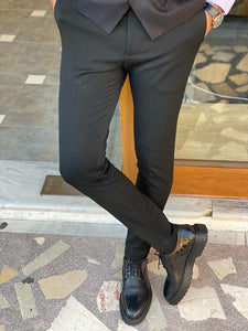 Clover Slim Fit Black Pants