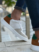 Load image into Gallery viewer, Benson Eva Sole Suede White Detailed Sneakers
