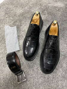 Brett Special Edition Eva Sole Black Leather Shoes