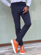 Load image into Gallery viewer, Chase Slim Fit Special Edition Zippered Pocket &amp; Rope Detail Navy Pants
