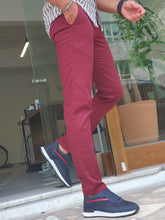 Load image into Gallery viewer, Chase Slim Fit Special Edition Side Pocket Claret Red Pants
