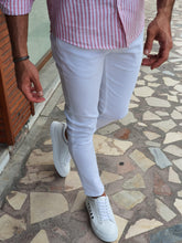 Load image into Gallery viewer, Lucas Slim Fit Lycra White Jeans
