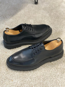 Shelton Special Edition Genuine Leather Eva Black Shoes