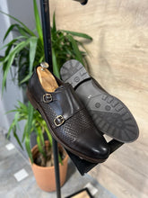 Load image into Gallery viewer, Karl Double Buckled Wicker Casual Brown Shoes
