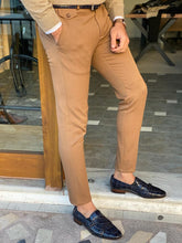 Load image into Gallery viewer, Grant Slim Fit Camel Trousers
