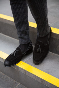 Special Edition Sardinelli Suede Black Loafers