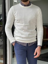 Load image into Gallery viewer, Carson Slim Fit Ecru Sweater
