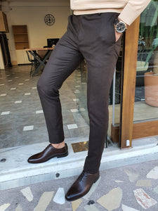 Morris Slim Fit Black Trousers