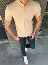 Load image into Gallery viewer, Benson Slim Fit Beige Polo Tees
