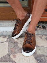 Load image into Gallery viewer, Lucas Sardinelli Eva Sole Tan Leather Sneakers
