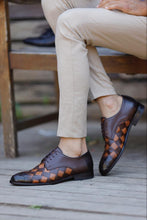 Load image into Gallery viewer, Luke Special Design Brown Leather Detailed Classic Shoes
