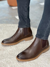 Load image into Gallery viewer, Trent Eva Sole Suede Brown Chelsea Boots
