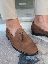 Load image into Gallery viewer, Chase Sardinelli Beige Suede Brown Leather Loafer
