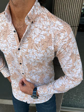 Load image into Gallery viewer, Benson Slim Fit White Patterned Shirt
